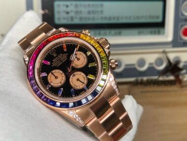 ROLEX DAYTONA Rainbow Oro Rosa - Imagen 5