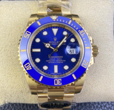 ROLEX SUBMARINER AZUL DORADO COMPLETO