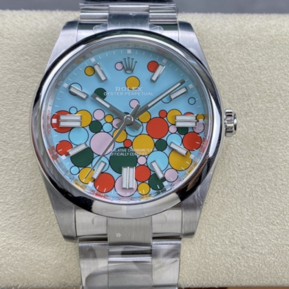 Rolex Oyster Perpetual M124300-0008 Turquoise Blue Dial Size 41mm